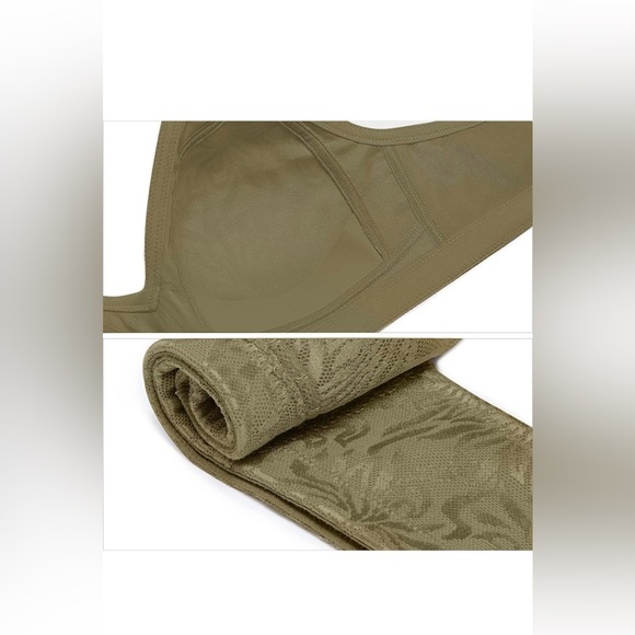 NWT 48DDD Deyllo Women's Minimizer Bra Full Coverage Wirefree Non Padded Olive - Picture 7 of 7